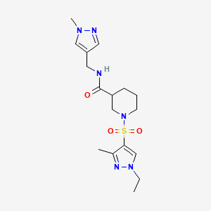 1-[(1-ETHYL-3-METHYL-1H-PYRAZOL-4-YL)SULFONYL]-N~3~-[(1-METHYL-1H-PYRAZOL-4-YL)METHYL]-3-PIPERIDINECARBOXAMIDE