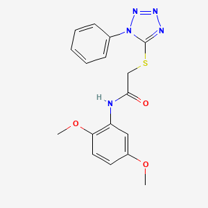 molecular formula C17H17N5O3S B4546280 N-(2,5-Dimethoxy-phenyl)-2-(1-phenyl-1H-tetrazol-5-ylsulfanyl)-acetamide 