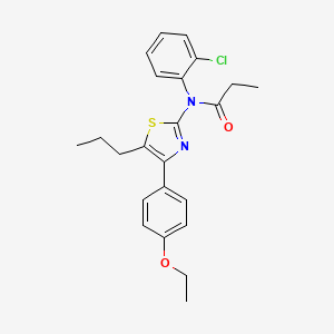 N-(2-chlorophenyl)-N-[4-(4-ethoxyphenyl)-5-propyl-1,3-thiazol-2-yl]propanamide