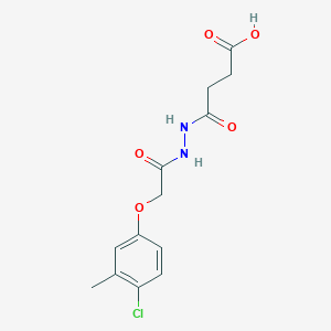 molecular formula C13H15ClN2O5 B454630 4-{2-[(4-Chloro-3-methylphenoxy)acetyl]hydrazino}-4-oxobutanoic acid 