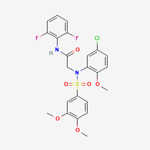 N~2~-(5-chloro-2-methoxyphenyl)-N~1~-(2,6-difluorophenyl)-N~2~-[(3,4-dimethoxyphenyl)sulfonyl]glycinamide