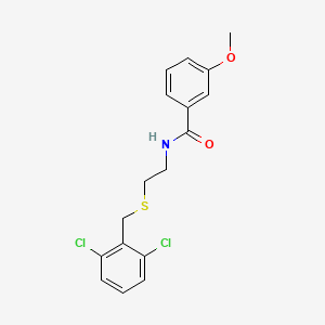 N-[2-[(2,6-dichlorophenyl)methylsulfanyl]ethyl]-3-methoxybenzamide