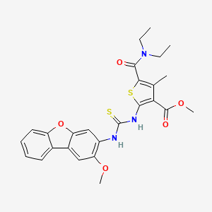 methyl 5-[(diethylamino)carbonyl]-2-({[(2-methoxydibenzo[b,d]furan-3-yl)amino]carbonothioyl}amino)-4-methyl-3-thiophenecarboxylate