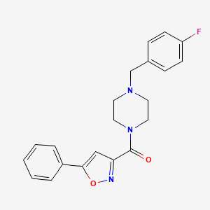 [4-(4-FLUOROBENZYL)PIPERAZINO](5-PHENYL-3-ISOXAZOLYL)METHANONE