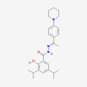 2-hydroxy-3,5-diisopropyl-N'-{1-[4-(1-piperidinyl)phenyl]ethylidene}benzohydrazide