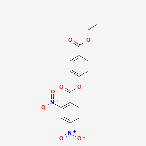 molecular formula C17H14N2O8 B4546376 4-(propoxycarbonyl)phenyl 2,4-dinitrobenzoate 