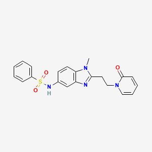 N-{1-methyl-2-[2-(2-oxo-1(2H)-pyridinyl)ethyl]-1H-benzimidazol-5-yl}benzenesulfonamide