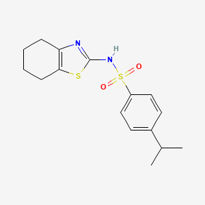 molecular formula C16H20N2O2S2 B4546386 4-isopropyl-N-(4,5,6,7-tetrahydro-1,3-benzothiazol-2-yl)benzenesulfonamide 