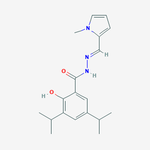 molecular formula C19H25N3O2 B454639 2-hydroxy-3,5-diisopropyl-N'-[(1-methyl-1H-pyrrol-2-yl)methylene]benzohydrazide 
