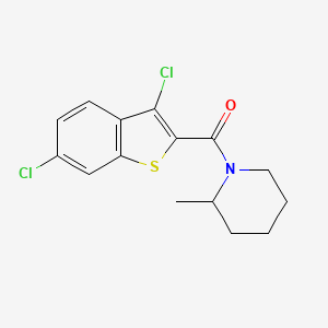 (3,6-Dichloro-1-benzothiophen-2-yl)(2-methylpiperidin-1-yl)methanone