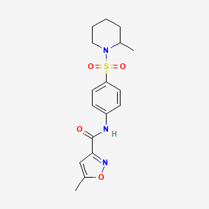 5-METHYL-N-{4-[(2-METHYLPIPERIDIN-1-YL)SULFONYL]PHENYL}-12-OXAZOLE-3-CARBOXAMIDE