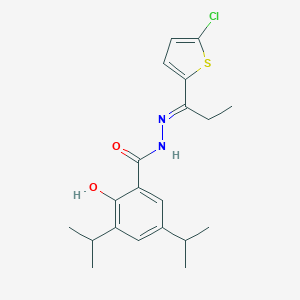N'-[1-(5-chloro-2-thienyl)propylidene]-2-hydroxy-3,5-diisopropylbenzohydrazide
