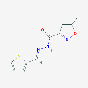 molecular formula C10H9N3O2S B454644 5-methyl-N'-(2-thienylmethylene)-3-isoxazolecarbohydrazide 