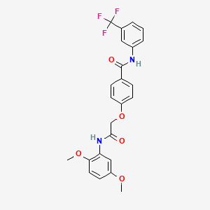 4-{2-[(2,5-dimethoxyphenyl)amino]-2-oxoethoxy}-N-[3-(trifluoromethyl)phenyl]benzamide