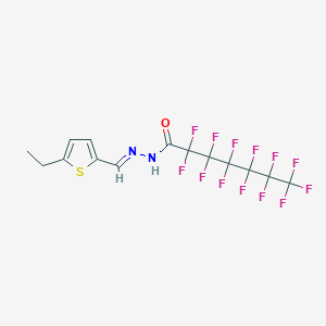 molecular formula C14H9F13N2OS B454647 N'-[(5-ethyl-2-thienyl)methylene]-2,2,3,3,4,4,5,5,6,6,7,7,7-tridecafluoroheptanohydrazide 