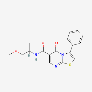 N-(1-Methoxypropan-2-YL)-5-oxo-3-phenyl-5H-[1,3]thiazolo[3,2-A]pyrimidine-6-carboxamide