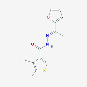 molecular formula C13H14N2O2S B454651 N'-[1-(2-furyl)ethylidene]-4,5-dimethyl-3-thiophenecarbohydrazide 