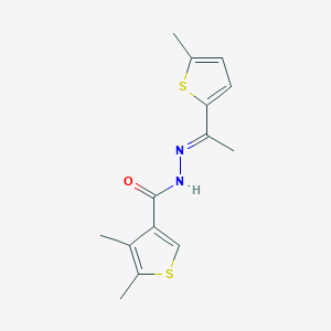 molecular formula C14H16N2OS2 B454652 4,5-dimethyl-N'-[1-(5-methyl-2-thienyl)ethylidene]-3-thiophenecarbohydrazide 