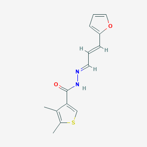 N'-[3-(2-furyl)-2-propenylidene]-4,5-dimethyl-3-thiophenecarbohydrazide