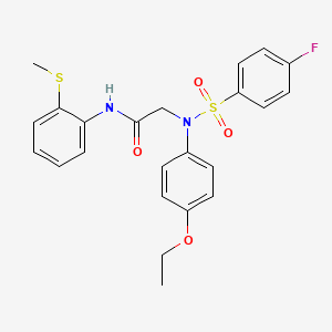 N~2~-(4-ethoxyphenyl)-N~2~-[(4-fluorophenyl)sulfonyl]-N~1~-[2-(methylthio)phenyl]glycinamide