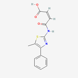 (Z)-4-[(5-methyl-4-phenyl-1,3-thiazol-2-yl)amino]-4-oxobut-2-enoic acid