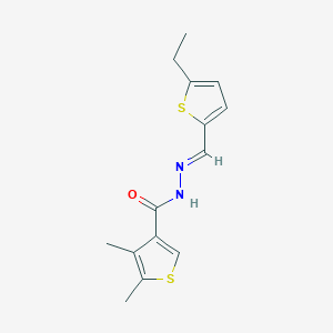 N'-[(5-ethyl-2-thienyl)methylene]-4,5-dimethyl-3-thiophenecarbohydrazide