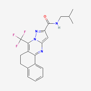 molecular formula C20H19F3N4O B4546610 N-isobutyl-7-(trifluoromethyl)-5,6-dihydrobenzo[h]pyrazolo[5,1-b]quinazoline-10-carboxamide 