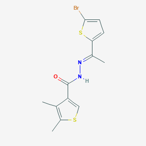 molecular formula C13H13BrN2OS2 B454664 N'-[1-(5-bromo-2-thienyl)ethylidene]-4,5-dimethyl-3-thiophenecarbohydrazide 