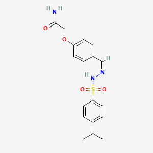 molecular formula C18H21N3O4S B4546655 2-(4-{2-[(4-isopropylphenyl)sulfonyl]carbonohydrazonoyl}phenoxy)acetamide 