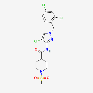 N~4~-[4-CHLORO-1-(2,4-DICHLOROBENZYL)-1H-PYRAZOL-3-YL]-1-(METHYLSULFONYL)-4-PIPERIDINECARBOXAMIDE