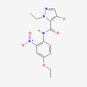 4-bromo-N-(4-ethoxy-2-nitrophenyl)-1-ethyl-1H-pyrazole-5-carboxamide