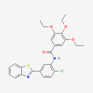 N-[5-(1,3-benzothiazol-2-yl)-2-chlorophenyl]-3,4,5-triethoxybenzamide