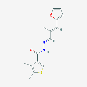 molecular formula C15H16N2O2S B454669 N'-[3-(2-furyl)-2-methyl-2-propenylidene]-4,5-dimethyl-3-thiophenecarbohydrazide 