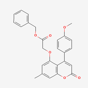 molecular formula C26H22O6 B4546701 benzyl {[4-(4-methoxyphenyl)-7-methyl-2-oxo-2H-chromen-5-yl]oxy}acetate 