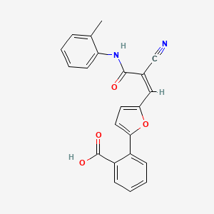 2-(5-{2-cyano-3-[(2-methylphenyl)amino]-3-oxo-1-propen-1-yl}-2-furyl)benzoic acid