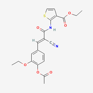 ethyl 2-({3-[4-(acetyloxy)-3-ethoxyphenyl]-2-cyanoacryloyl}amino)-3-thiophenecarboxylate