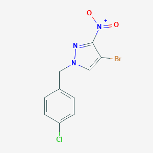 4-Bromo-1-[(4-chlorophenyl)methyl]-3-nitropyrazole
