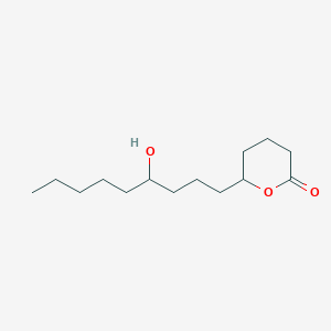 molecular formula C14H26O3 B045468 6-(4-Hydroxynonyl)oxan-2-one CAS No. 122629-53-2