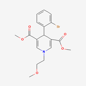 dimethyl 4-(2-bromophenyl)-1-(2-methoxyethyl)-1,4-dihydro-3,5-pyridinedicarboxylate