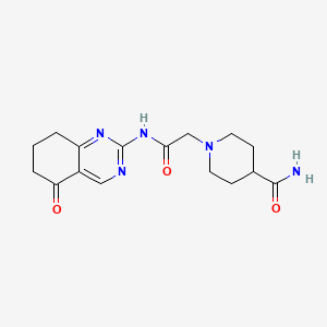 1-(2-Oxo-2-((5-oxo-5,6,7,8-tetrahydroquinazolin-2-yl)amino)ethyl)piperidine-4-carboxamide