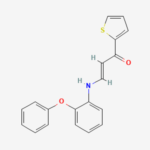 molecular formula C19H15NO2S B4546844 (E)-3-(2-phenoxyanilino)-1-thiophen-2-ylprop-2-en-1-one 