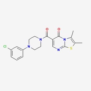 6-{[4-(3-chlorophenyl)-1-piperazinyl]carbonyl}-2,3-dimethyl-5H-[1,3]thiazolo[3,2-a]pyrimidin-5-one