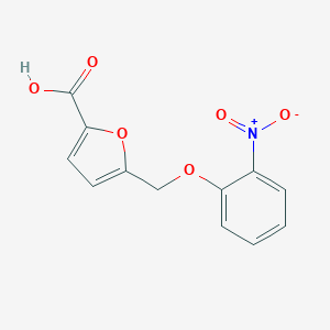 molecular formula C12H9NO6 B454687 5-[(2-硝基苯氧基)甲基]-2-呋喃甲酸 CAS No. 364621-84-1