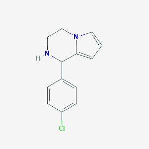 molecular formula C13H13ClN2 B045469 1-(4-Chlorophenyl)-1,2,3,4-tetrahydropyrrolo[1,2-a]pyrazine CAS No. 112758-91-5