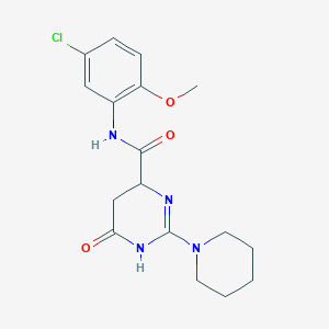 N-(5-chloro-2-methoxyphenyl)-6-oxo-2-(1-piperidinyl)-3,4,5,6-tetrahydro-4-pyrimidinecarboxamide