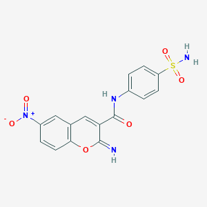 N-[4-(aminosulfonyl)phenyl]-2-imino-6-nitro-2H-chromene-3-carboxamide