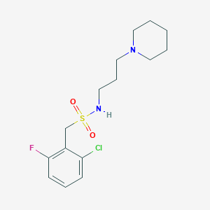 1-(2-chloro-6-fluorophenyl)-N-[3-(piperidin-1-yl)propyl]methanesulfonamide