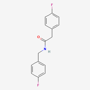 molecular formula C15H13F2NO B4546923 N-(4-fluorobenzyl)-2-(4-fluorophenyl)acetamide 