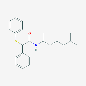 molecular formula C22H29NOS B454693 N-(1,5-dimethylhexyl)-2-phenyl-2-(phenylsulfanyl)acetamide 
