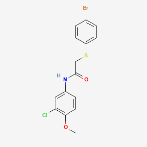 2-[(4-bromophenyl)thio]-N-(3-chloro-4-methoxyphenyl)acetamide